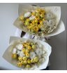Микс с желтыми кустовыми розами Пиони Бабблз 3