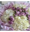 Микс белых Гортензий и Лавендер Бабблз  2