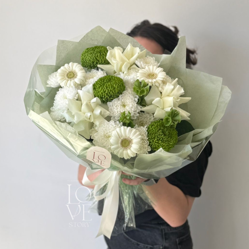 Микс Роз Кения и хризантем