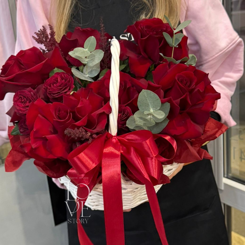 Алая корзинка мини 