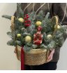 Корзинка Новый Год (красное золото) 