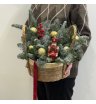 Корзинка Новый Год (красное золото)  1