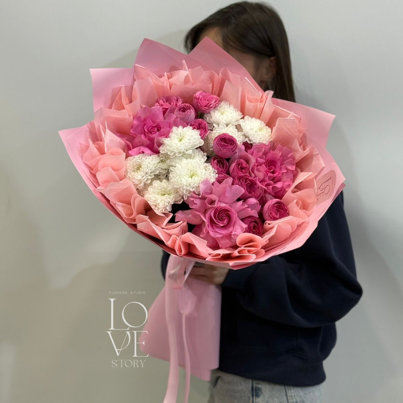 Ярко розовый микс с жизель