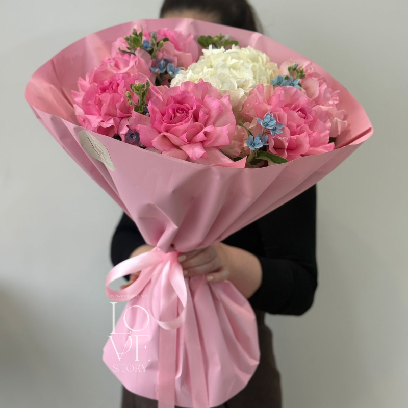 Роза Мандала, Гортензии и оксипеталум 1