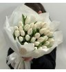 Белые классические тюльпаны 31 шт