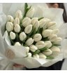 Белые классические тюльпаны 31 шт 2