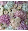 Букет с розовыми гортензиями и кустовыми розами Софи 2