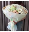 Букет с гортензиями, гермини, кустовыми розами и хризантемами 2