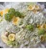 Букет с розой Роял Парк, гортензиями, эустомой и вибурнумом 2