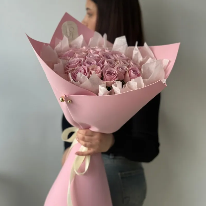 Букет с кенийскими розами сорта Лена (27шт) 1