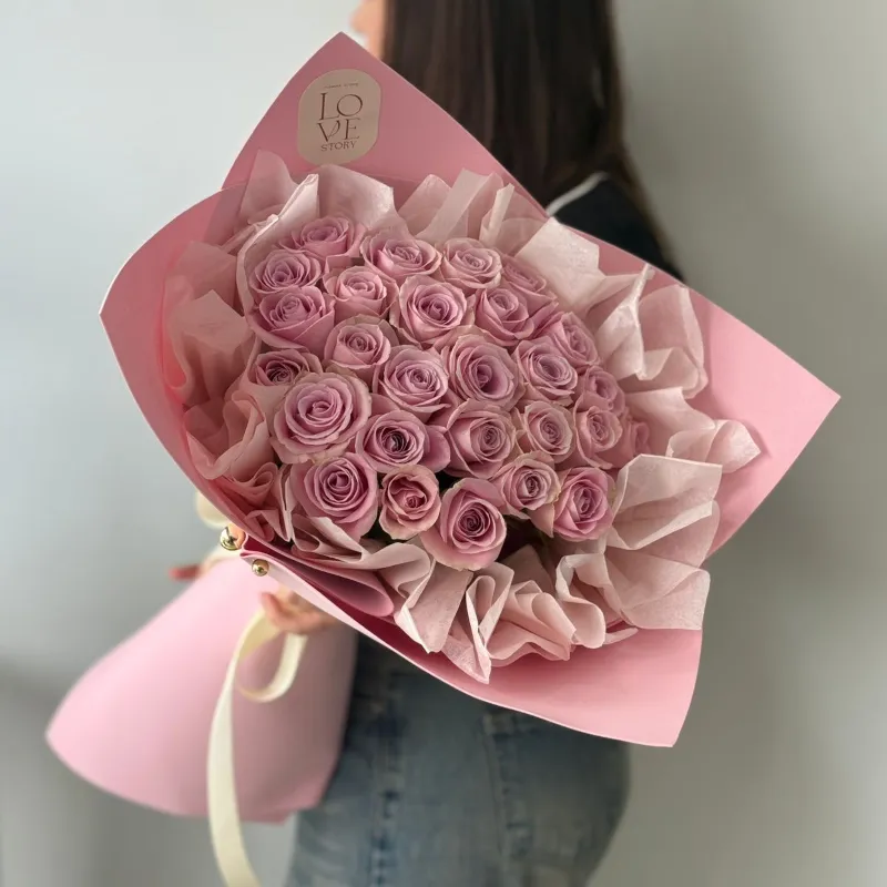 Кенийская Роза Лена (27шт)  от интернет-магазина «Love Story Flowers» в Нальчике